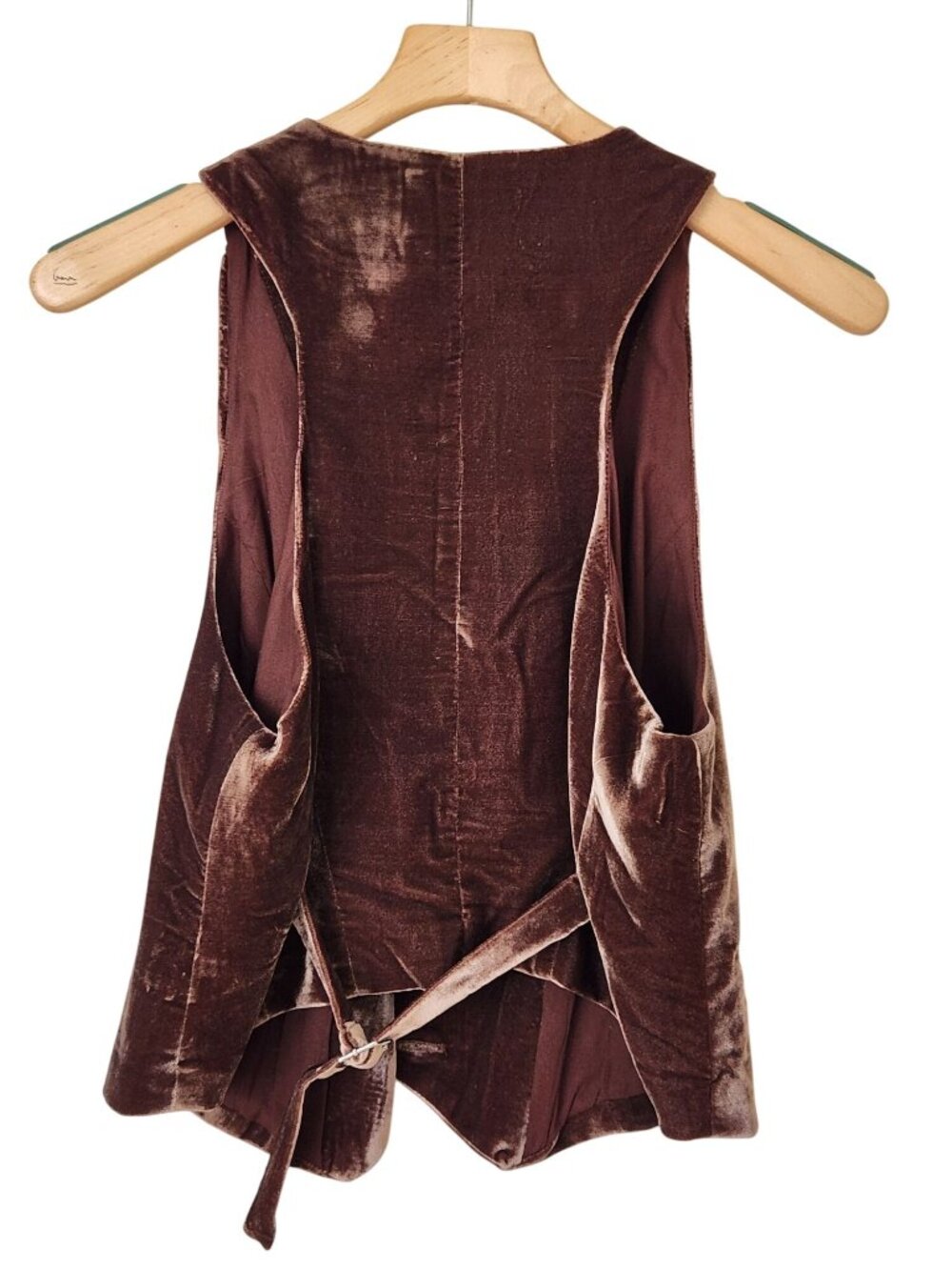 We The Free Brown Velvet Button-Front Vest Soft Boho Western Rodeo Festival XL - Picture 2 of 10